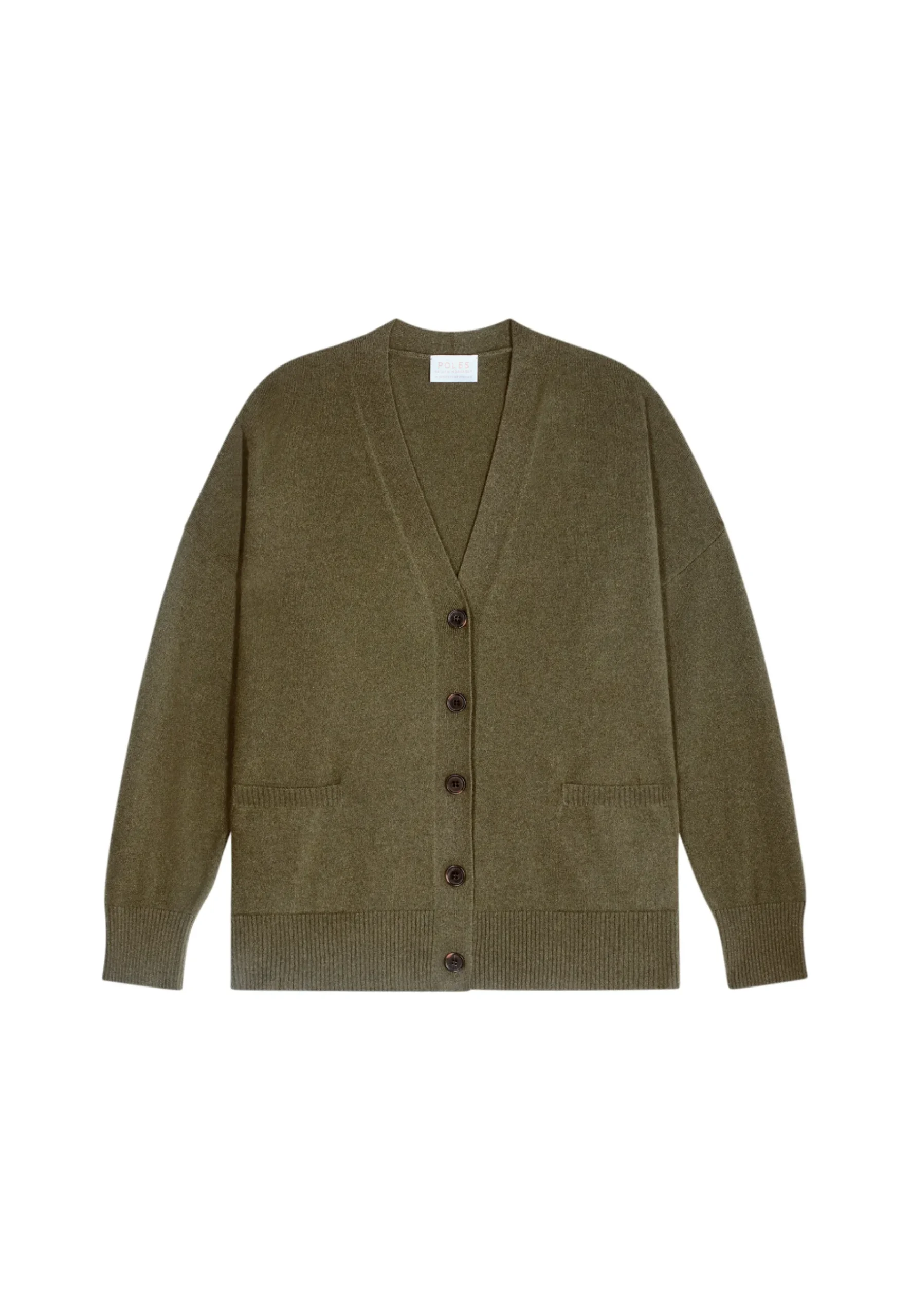 Montagut Les Incontournables-Gilet boutonné en cachemire - Ariel 83-Kaki