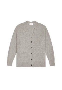Montagut Les Incontournables-Gilet boutonné en cachemire - Ariel 09-Gris moyen