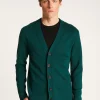Montagut Vestes Et Cardigans-Gilet boutonné en laine mérinos - Ezra 21-Vert foncé