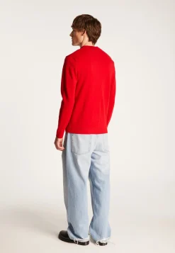 Montagut Vestes Et Cardigans-Gilet boutonné en laine mérinos - Ezra 52-Rouge
