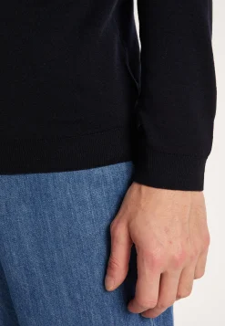 Montagut Vestes Et Cardigans-Gilet boutonné en laine mérinos - Etienne 05-Bleu marine