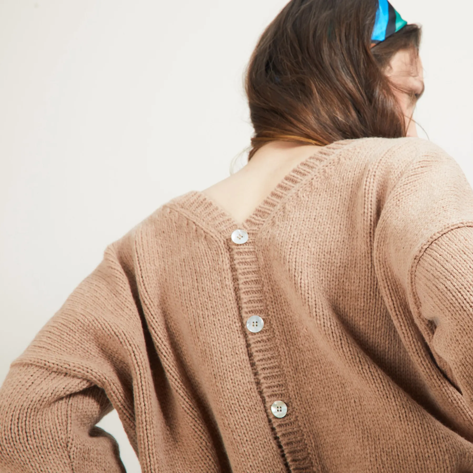 Montagut Vestes Et Cardigans-Gilet col v avant arrière en laine nylon - Gebril 46-Marron clair
