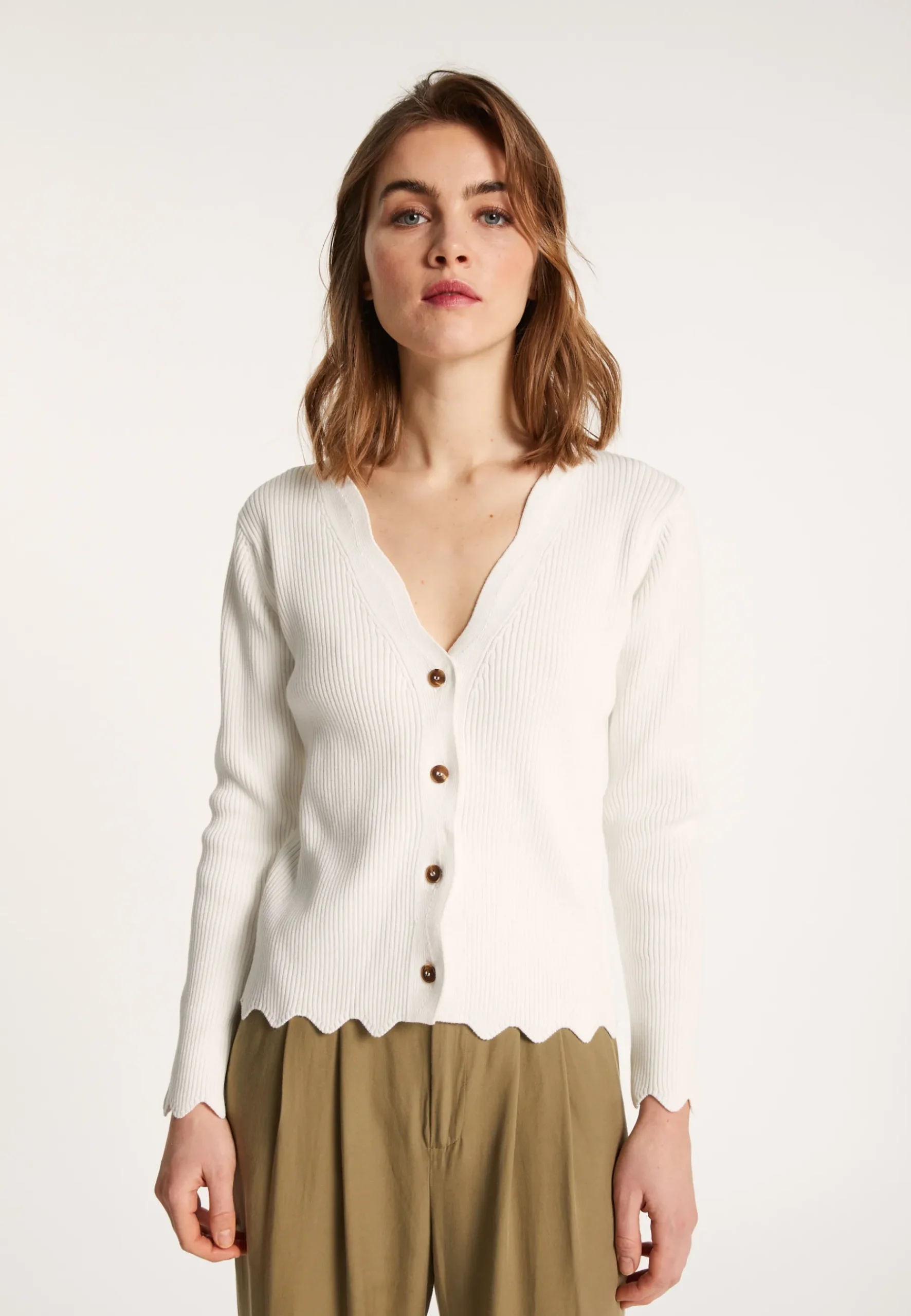 Montagut Vestes Et Cardigans-Gilet en coton - Ludivine 82-Ecru