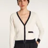 Montagut Vestes Et Cardigans-Gilet en coton bio - Alexiaa 02-Blanc