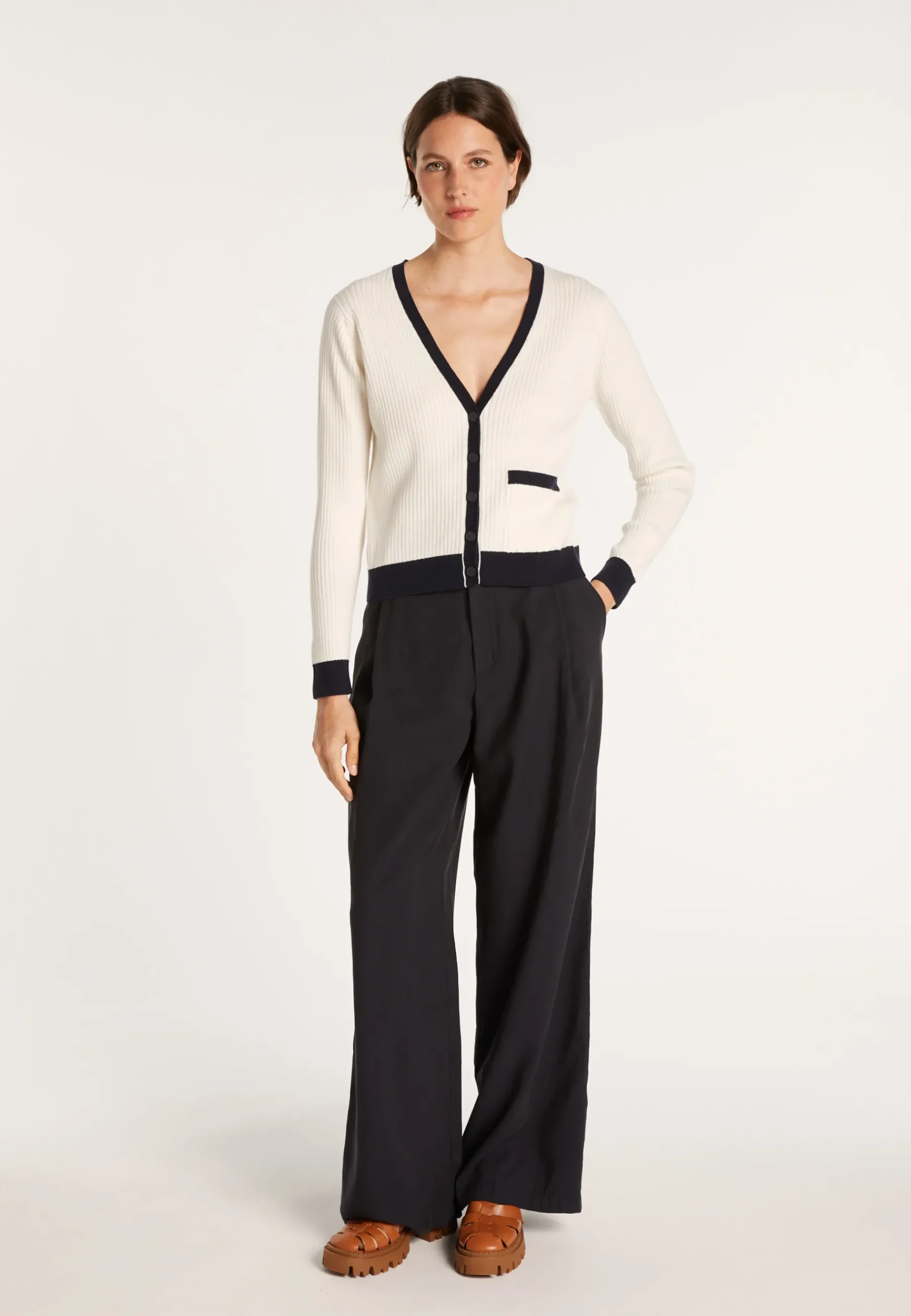 Montagut Vestes Et Cardigans-Gilet en coton bio - Alexiaa 02-Blanc