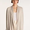 Montagut Vestes Et Cardigans-Gilet en laine et viscose - Agata 81-Gris pale