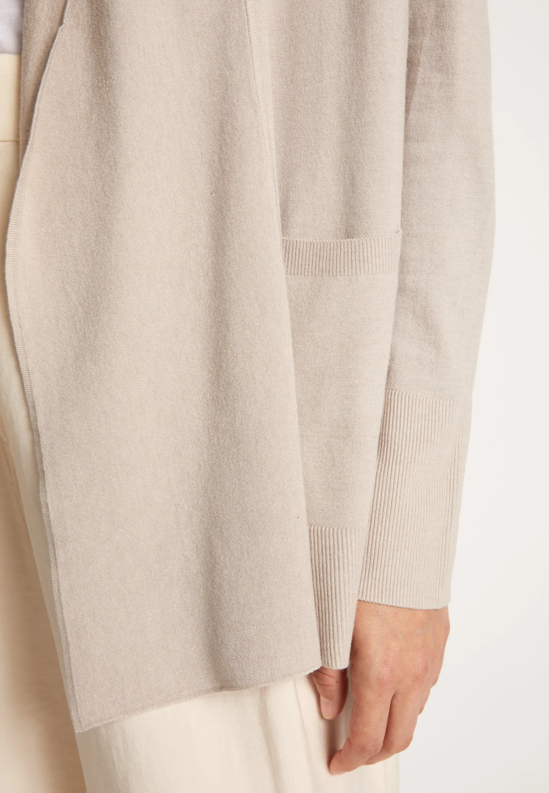 Montagut Vestes Et Cardigans-Gilet en laine et viscose - Agata 81-Gris pale