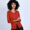 Montagut Les Incontournables-Gilet en laine mérinos - Belita 46-Marron clair