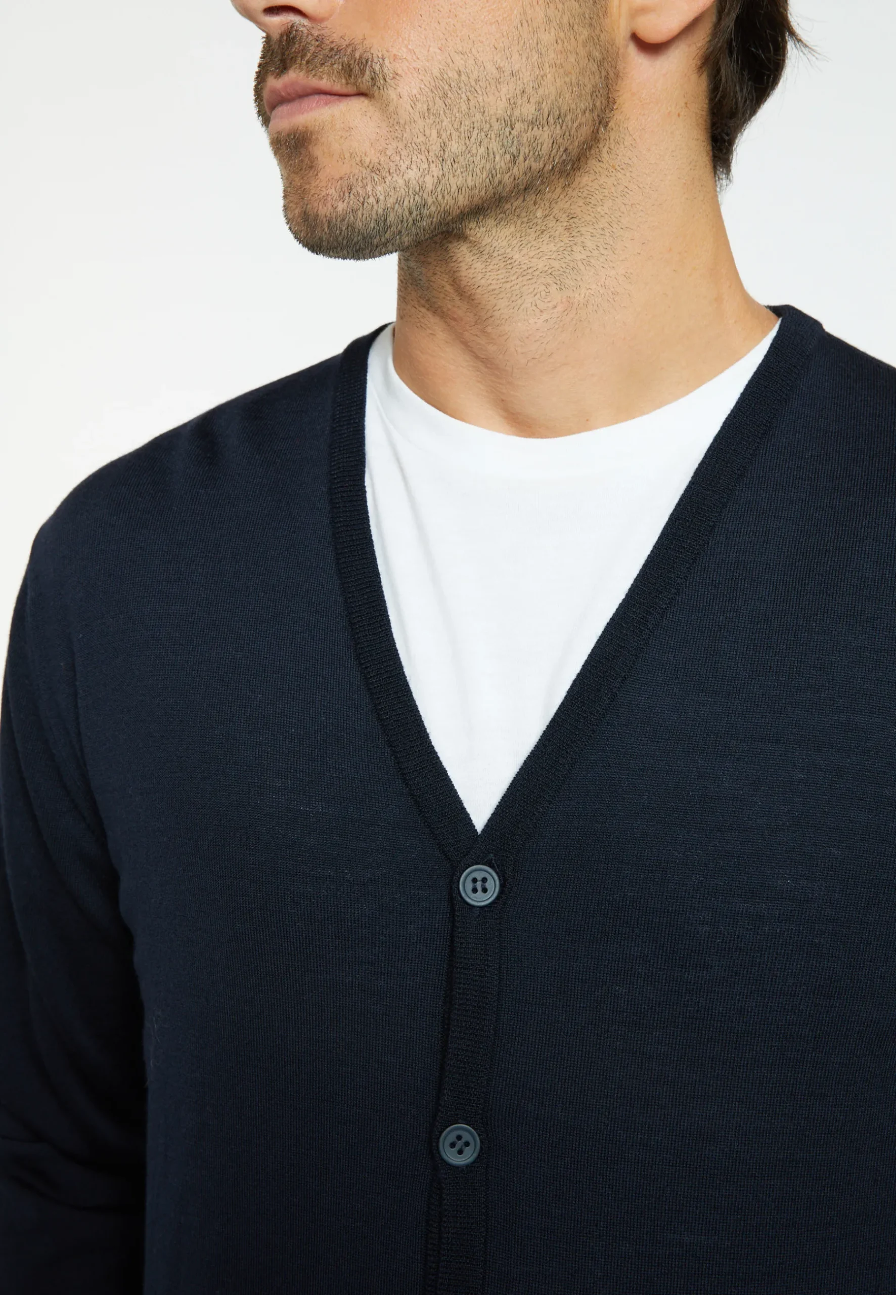 Montagut Vestes Et Cardigans-Gilet en laine mérinos - Falco 05-Bleu marine