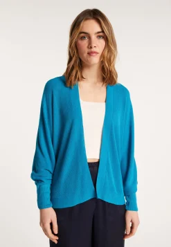 Montagut Vestes Et Cardigans-Gilet en lin flammé - Louissa 49-Turquoise