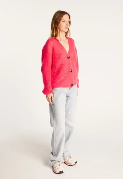 Montagut Vestes Et Cardigans-Gilet en mohair - Rosalind 91-Fuchsia