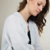 Montagut Vestes Et Cardigans-Gilet en mohair avec poches - Gilie 11-Gris clair