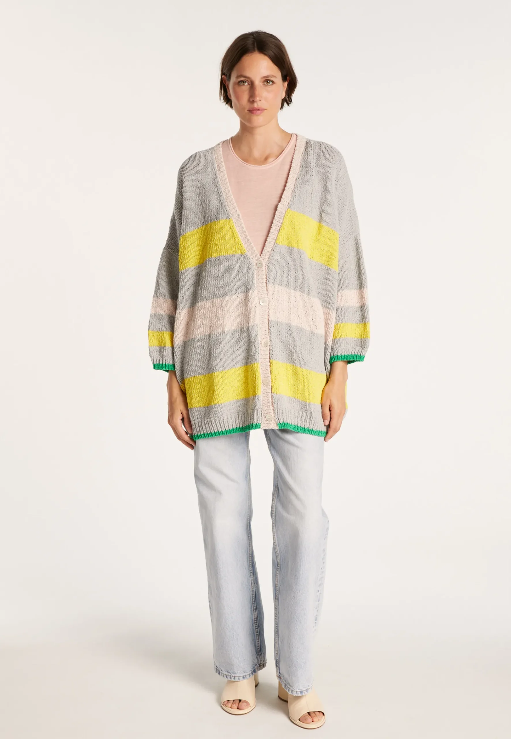 Montagut Vestes Et Cardigans-Gilet oversize - Marlie 08-Jaune