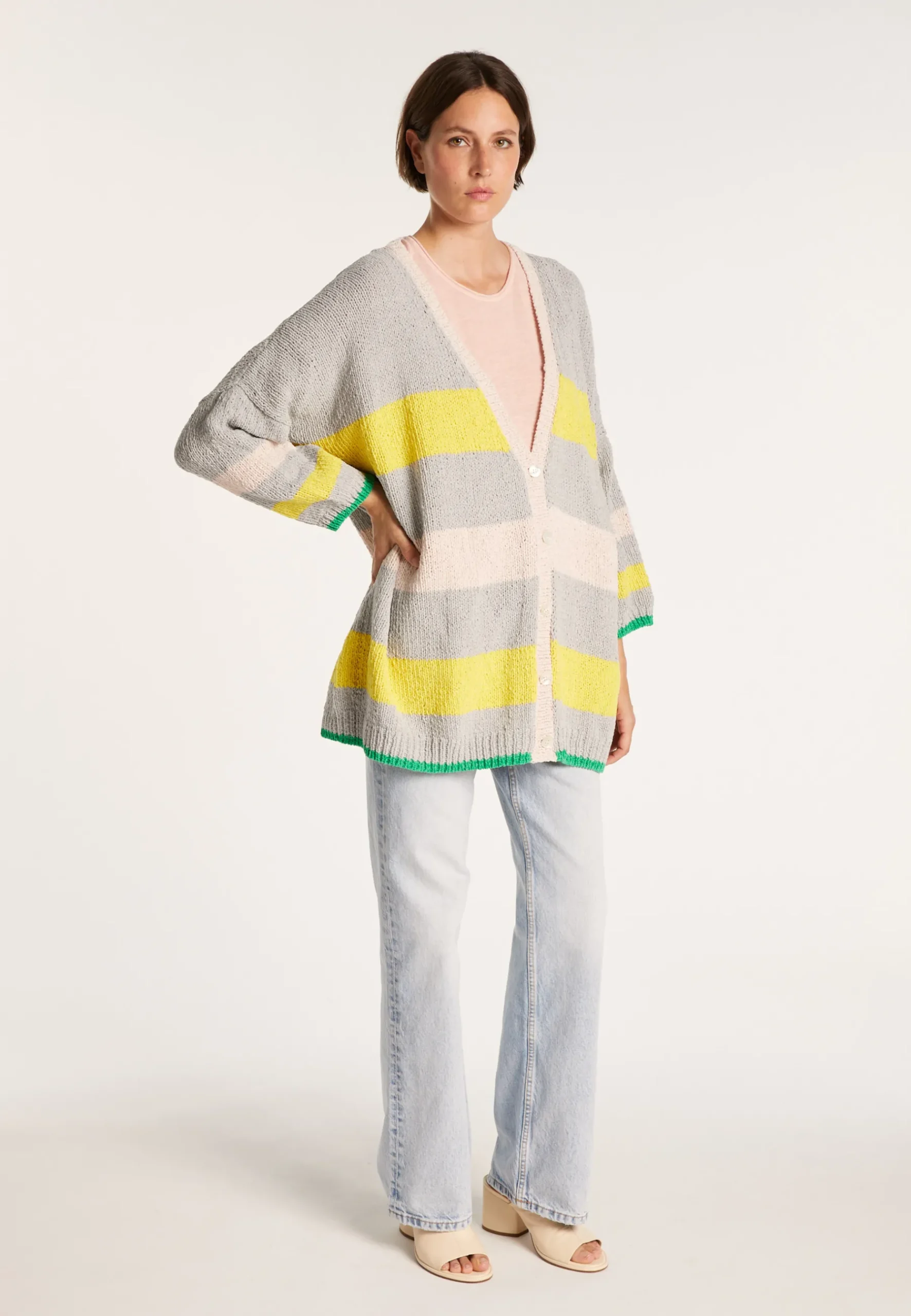 Montagut Vestes Et Cardigans-Gilet oversize - Marlie 08-Jaune