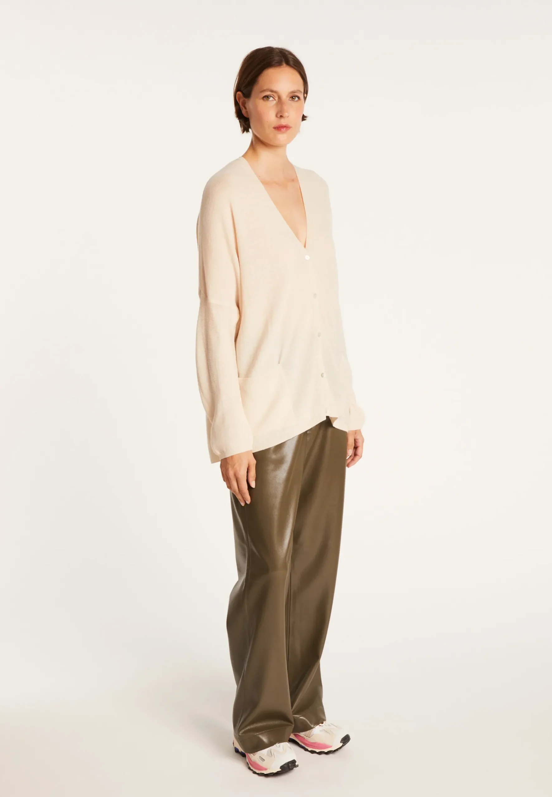Montagut Vestes Et Cardigans-Gilet oversize en laine - Georgia 82-Ecru
