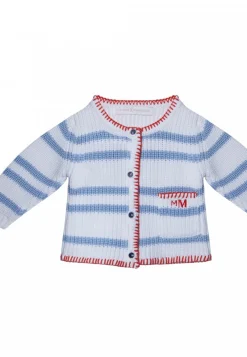 Montagut Cadeaux De Naissance-Gilet pour bébé en coton - Kent 02-Blanc
