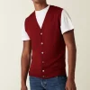 Montagut Vestes Et Cardigans-Gilet sans manches avec logo en laine mérinos - Ernardo 51-Bordeaux