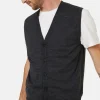 Montagut Vestes Et Cardigans-Gilet sans manches avec logo en laine mérinos - Ernardo 78-Gris anthracite