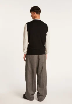 Montagut Vestes Et Cardigans-Gilet sans manches avec logo en laine mérinos - Ernardo 01-Noir