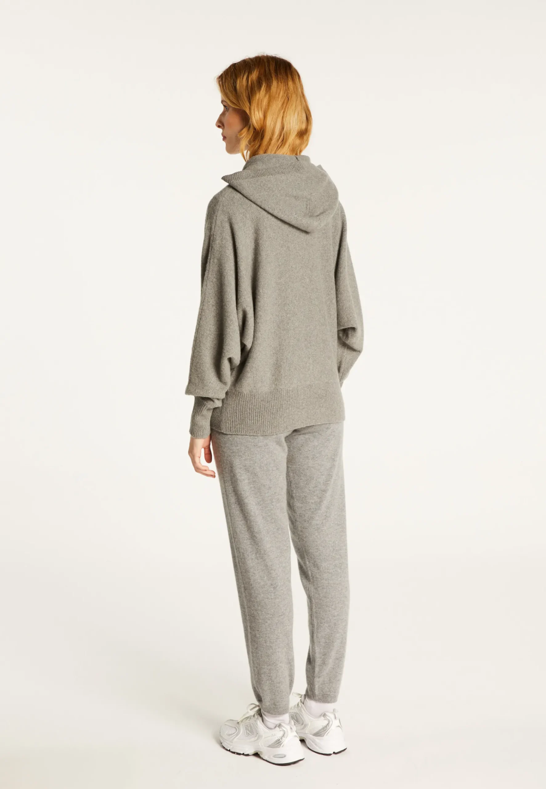 Montagut Les Incontournables-Gilet zippé à capuche en cachemire mélangé - Albin 09-Gris moyen