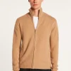 Montagut Vestes Et Cardigans-Gilet zippé avec poches en cachemire 4 fils - François 46-Marron clair