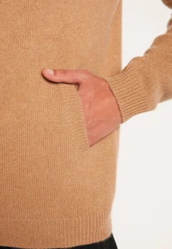 Montagut Vestes Et Cardigans-Gilet zippé avec poches en cachemire 4 fils - François 46-Marron clair