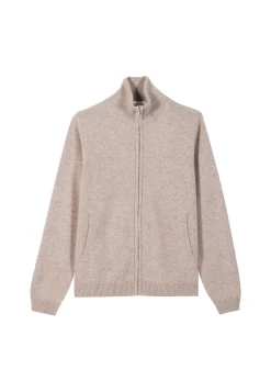 Montagut Vestes Et Cardigans-Gilet zippé cachemire 4 fils - Balthazar 13-Beige moyen