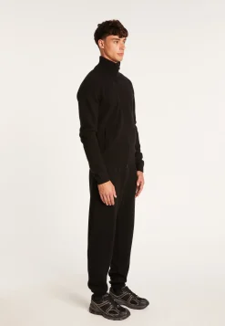 Montagut Vestes Et Cardigans-Gilet zippé cachemire 4 fils - Balthazar 01-Noir