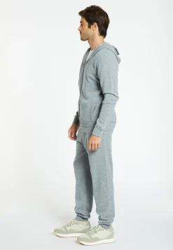 Montagut Vestes Et Cardigans-Gilet zippé capuche en cachemire 2 fils - Emilien 09-Gris moyen