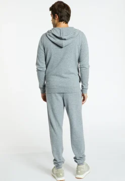 Montagut Vestes Et Cardigans-Gilet zippé capuche en cachemire 2 fils - Emilien 09-Gris moyen