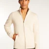 Montagut Vestes Et Cardigans-Gilet zippé en cachemire 6 fils - Elysée duo 13-Beige moyen