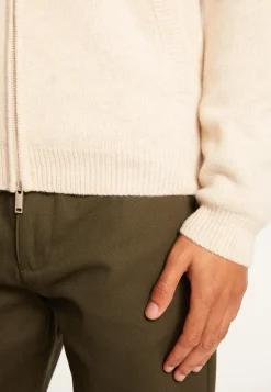 Montagut Vestes Et Cardigans-Gilet zippé en cachemire 6 fils - Elysée duo 13-Beige moyen