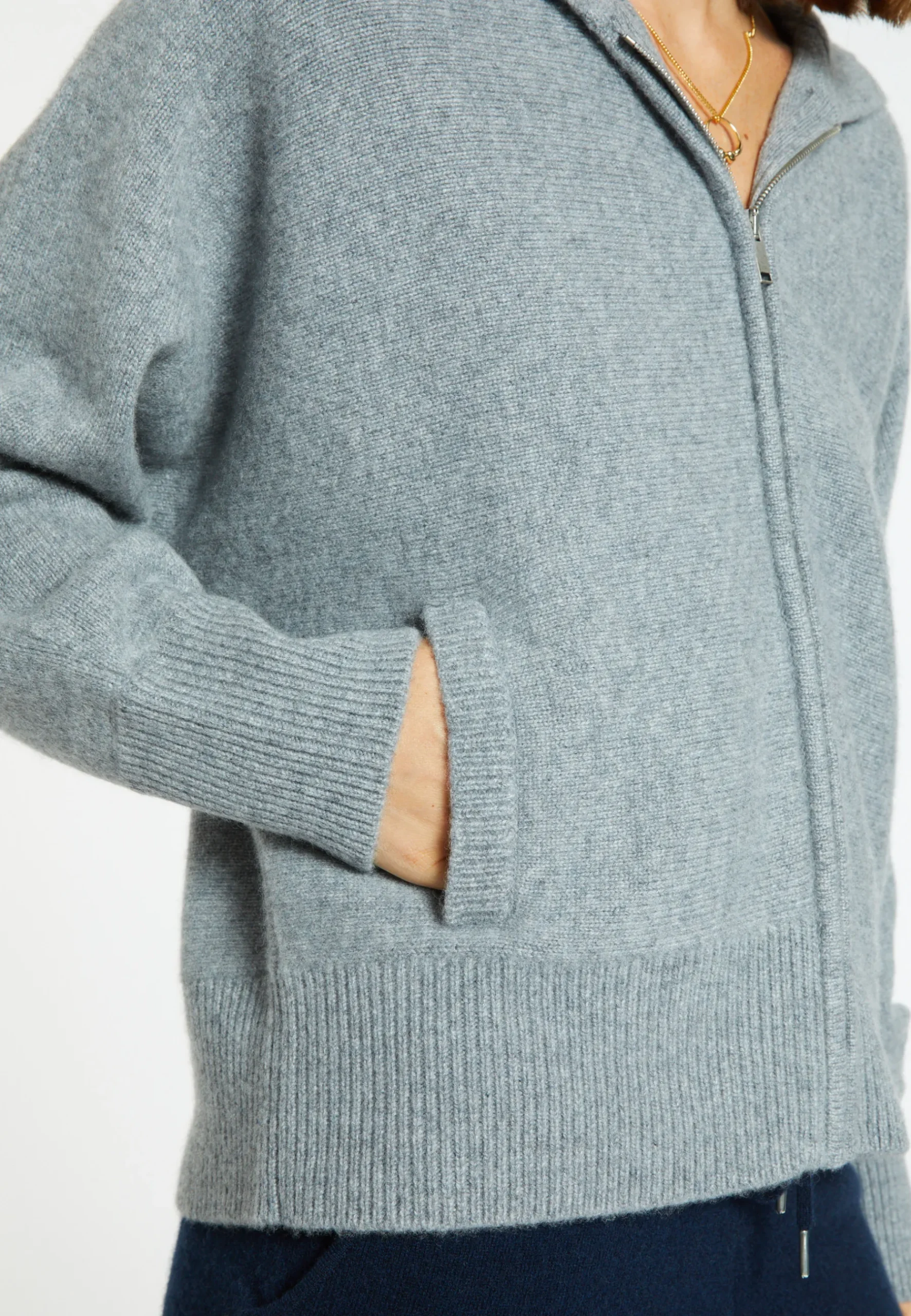 Montagut Vestes Et Cardigans-Gilet zippé en cachemire - Gabien 09-Gris moyen