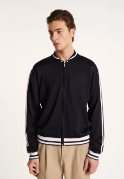 Montagut Vestes Et Cardigans-Gilet zippé en Fil Lumière - Paddy 05-Bleu marine