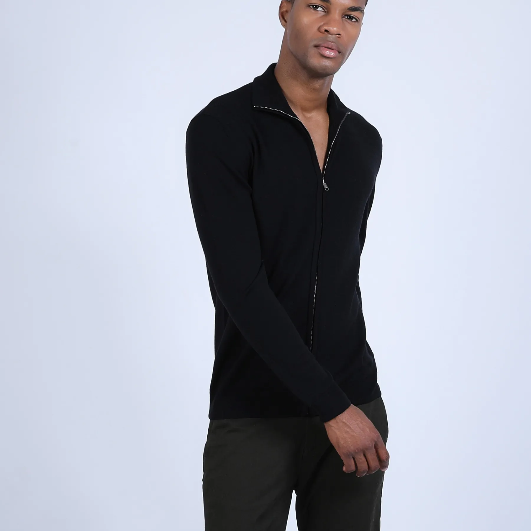Montagut Vestes Et Cardigans-Gilet zippé en laine mérinos - Estian 01-Noir