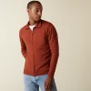 Montagut Vestes Et Cardigans-Gilet zippé en laine mérinos - Estian 92-Rouille