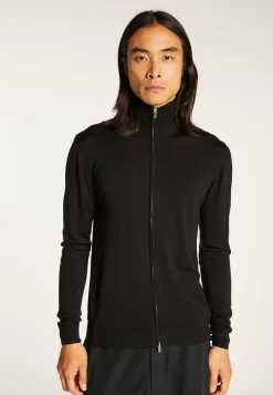 Montagut Vestes Et Cardigans-Gilet zippé en laine mérinos - Estian 01-Noir