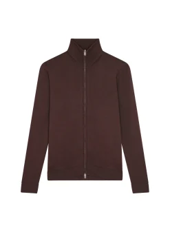 Montagut Vestes Et Cardigans-Gilet zippé en laine mérinos - Estian 47Marron foncé