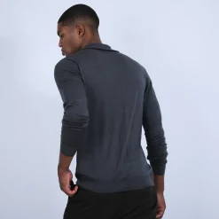 Montagut Vestes Et Cardigans-Gilet zippé en laine mérinos - Estian 10-Gris foncé