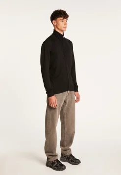Montagut Vestes Et Cardigans-Gilet zippé en laine mérinos - Estian 01-Noir