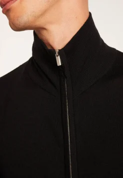 Montagut Vestes Et Cardigans-Gilet zippé en laine mérinos - Estian 01-Noir
