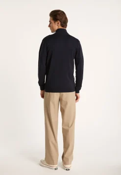 Montagut Vestes Et Cardigans-Gilet zippé en laine mérinos - Estian 05-Bleu marine