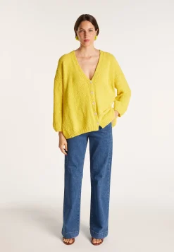Montagut Vestes Et Cardigans-Grand gilet en velours de coton - Mounia 08-Jaune