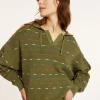 Montagut Pulls-Hoodie en coton - Melanie 83-Kaki