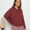 Montagut Pulls-Hoodie en Fil Lumière - Sylla 51-Bordeaux