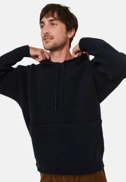 Montagut Pulls-Hoodie en laine et cachemire - Fabio 05-Bleu marine