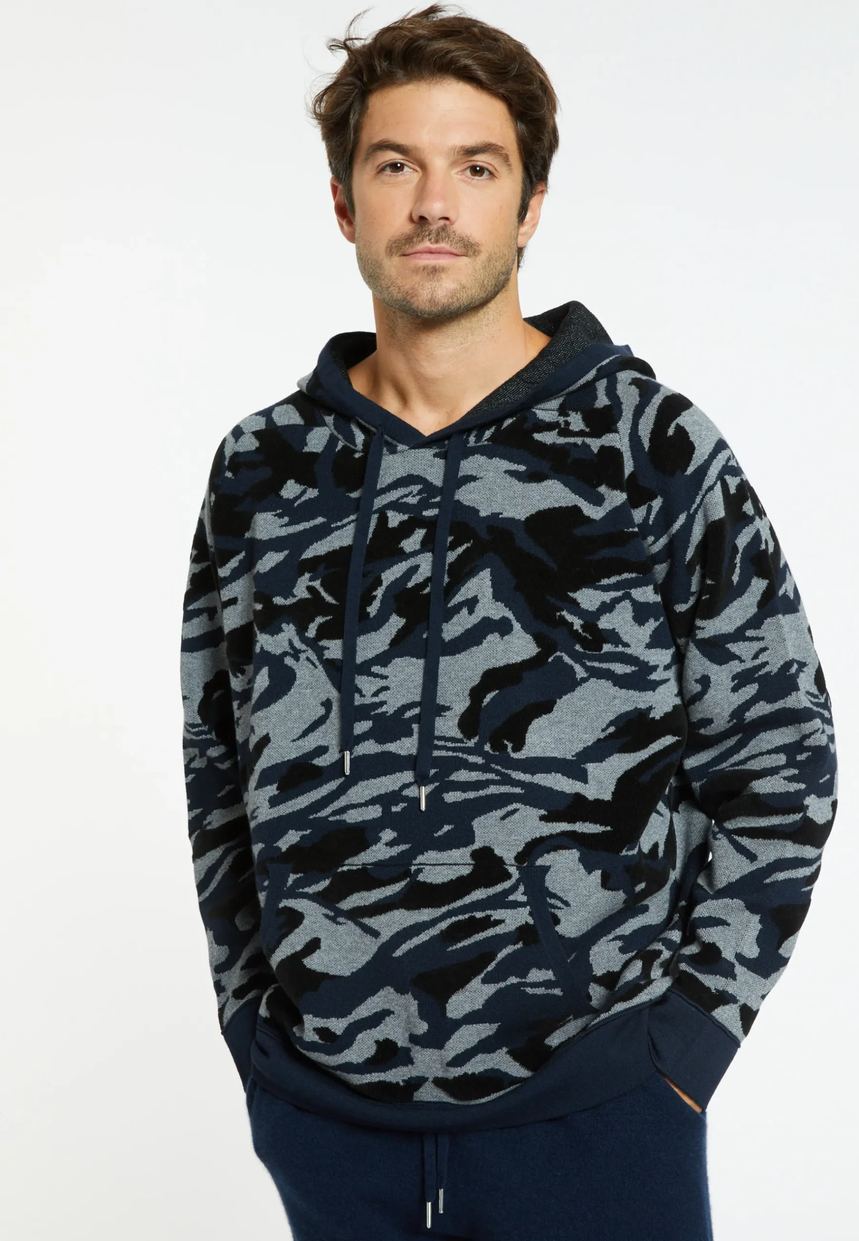 Montagut Pulls-Hoodie graphique laine mélangée - Steele 01-Noir