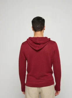 Montagut Pulls-Hoodie ras du cou en lin - Russell 51-Bordeaux