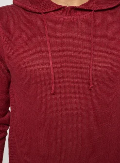 Montagut Pulls-Hoodie ras du cou en lin - Russell 51-Bordeaux