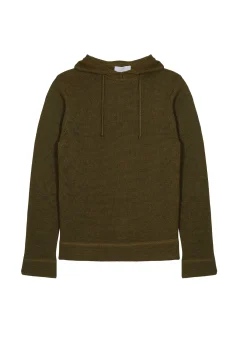 Montagut Pulls-Hoodie ras du cou en lin - Russell 83-Kaki
